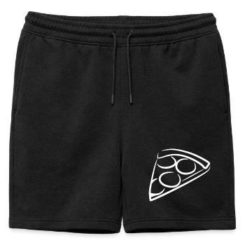 Croquis de pizza - Short de survêtement homme premium - noir - Devant - AI Model Male 178 light (178cm)