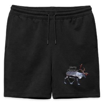 Joyeux Noël - Short de survêtement homme premium - noir - Devant - AI Model Male 178 light (178cm)