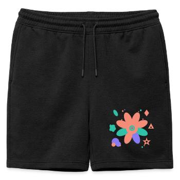 Conception colorée de l’art moderne - Short de survêtement homme premium - noir - Devant - AI Model Male 178 light (178cm)