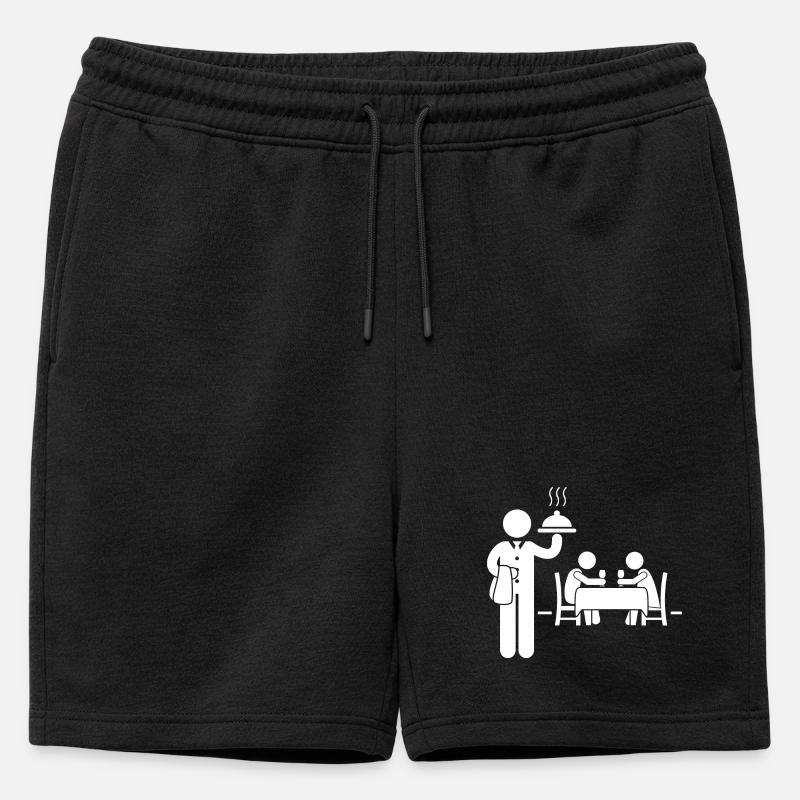 Kellnerin Kellner - Männer Premium Organic Sweatshorts - Schwarz
