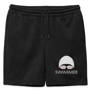 Nageur - Short de survêtement homme premium - noir - Devant - AI Model Male 178 light (178cm)