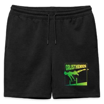 Conception de la pose en gradient de calisthénie - Short de survêtement homme premium - noir - Devant - AI Model Male 178 light (178cm)