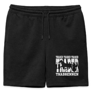 Conception décorative du pied - Short de survêtement homme premium - noir - Devant - AI Model Male 178 light (178cm)