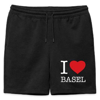J’ADORE BÂLE - Short de survêtement homme premium - noir - Devant - AI Model Male 178 light (178cm)