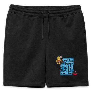 Le labyrinthe de l'amour - Short de survêtement homme premium - noir - Devant - AI Model Male 178 light (178cm)