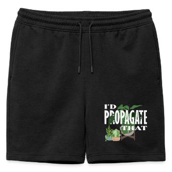 Je propage cette plante amoureuse - Short de survêtement homme premium - noir - Devant - AI Model Male 178 light (178cm)
