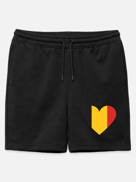 Humor,Belgian, belgium, flag, fries, fries - Mens' Premium Organic Sweatshorts - black