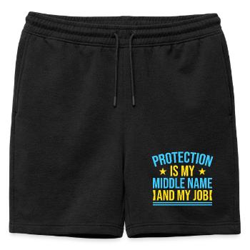 Protection de l’agent d’assurance Mon travail Assurance drôle - Short de survêtement homme premium - noir - Devant - AI Model Male 178 light (178cm)