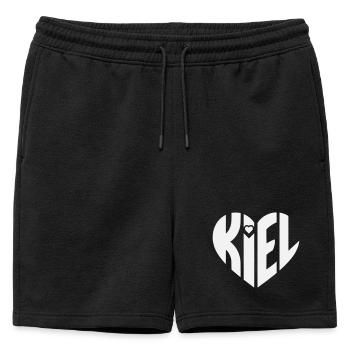Typographie du cœur de Kiel - Short de survêtement homme premium - noir - Devant - AI Model Male 178 light (178cm)