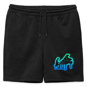 Piano Pianiste Garçons Hommes Enfants Piano - Short de survêtement homme premium - noir - Devant - AI Model Male 178 light (178cm)