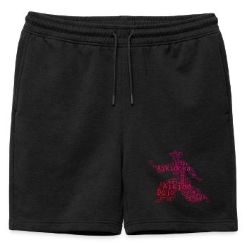 Les élèves de l’Aïkido et l’Aïkido s’accordent - Short de survêtement homme premium - noir - Devant - AI Model Male 178 light (178cm)