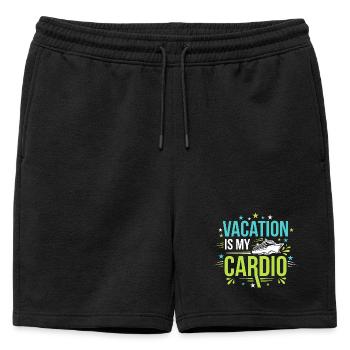 Mamie en croisière, Mamie sur le pont, - Short de survêtement homme premium - noir - Devant - AI Model Male 178 light (178cm)