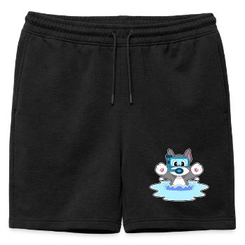 Cat Diver Snorkel Plongée - Short de survêtement homme premium - noir - Devant - AI Model Male 178 light (178cm)