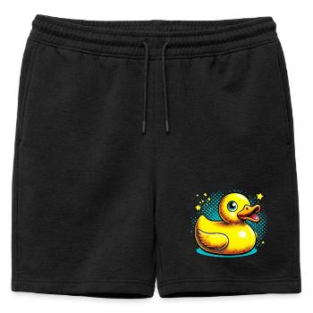 Caneton Canard Canard - Short de survêtement homme premium - noir - Devant - AI Model Male 178 light (178cm)