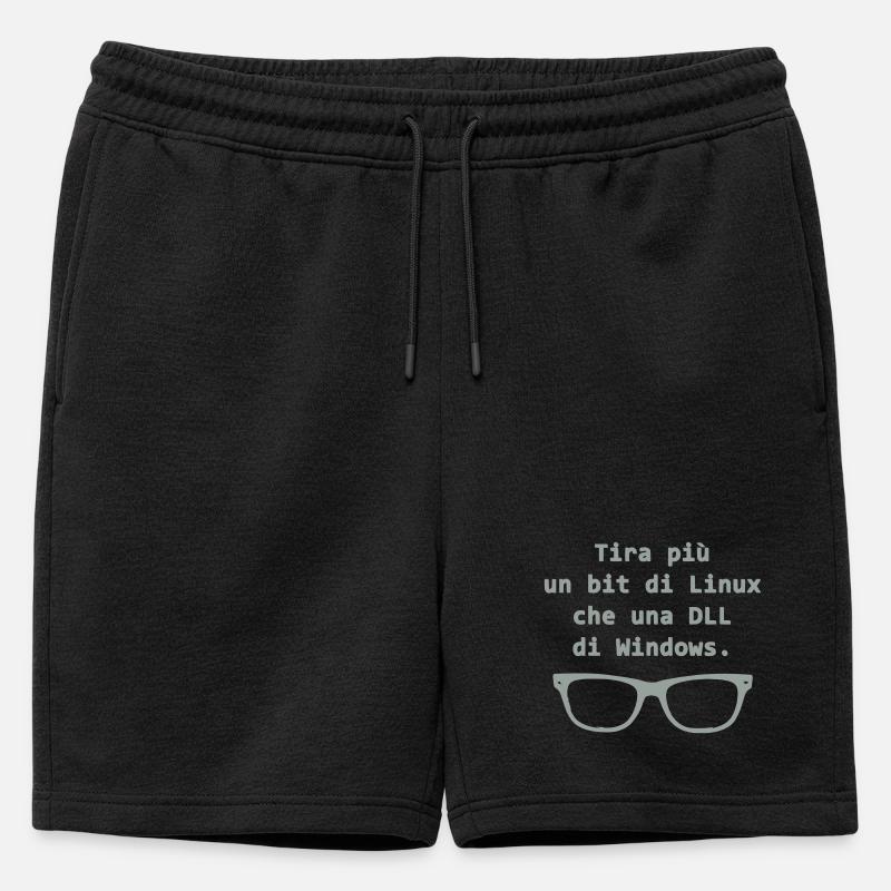 Linux (Englisch) - Männer Premium Organic Sweatshorts - Schwarz