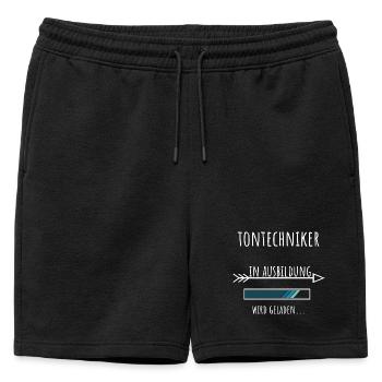Ingénierie du son Etudes Formation Métier Technicien du son - Short de survêtement homme premium - noir - Devant - AI Model Male 178 light (178cm)