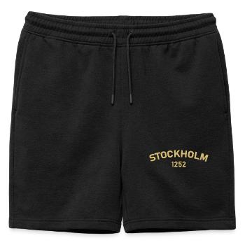 Stockholm 1252 - Short de survêtement homme premium - noir - Devant - AI Model Male 178 light (178cm)