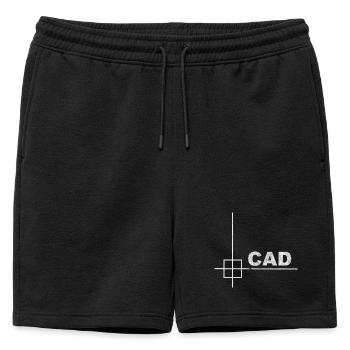 Minimal CAD Designer Engineering Design - Mens' Premium Organic Sweatshorts - black - Front - AI Model Male 178 light (178cm)