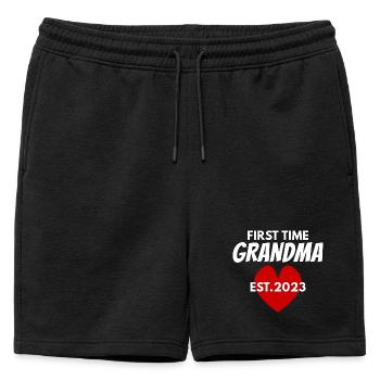 Grand-mère pour la première fois - Grand-mère 2023 - Short de survêtement homme premium - noir - Devant - AI Model Male 178 light (178cm)