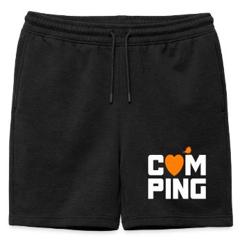 Camping Spatz Heart Camper Cool Quotes Fan Holiday - Short de survêtement homme premium - noir - Devant - AI Model Male 178 light (178cm)