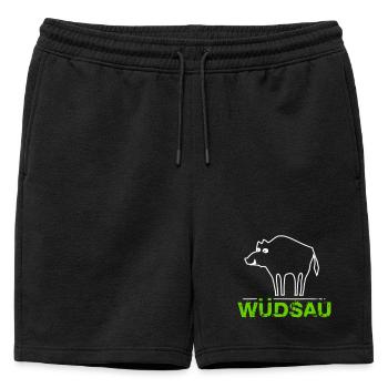 Wüdsau Österreich Dialekt Mundart Geschenk - Männer Premium Organic Sweatshorts - Schwarz - Vorne - AI Model Male 178 light (178cm)
