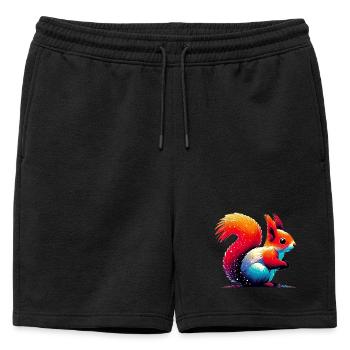 Squirrel - Mens' Premium Organic Sweatshorts - black - Front - AI Model Male 178 light (178cm)