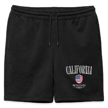 Californie USA, souvenir de Californie - Short de survêtement homme premium - noir - Devant - AI Model Male 178 light (178cm)