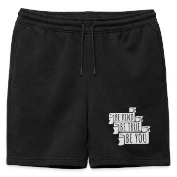 Sois gentil, sois sincère, sois toi-même, un amour de soi inspirant - Short de survêtement homme premium - noir - Devant - AI Model Male 178 light (178cm)