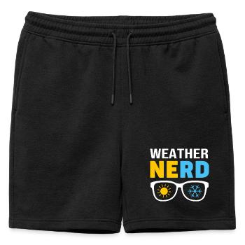 Météorologue Tornade en météorologie - Short de survêtement homme premium - noir - Devant - AI Model Male 178 light (178cm)