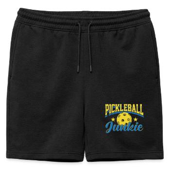 Design sportif rétro de Pickleball Junkie - Short de survêtement homme premium - noir - Devant - AI Model Male 178 light (178cm)