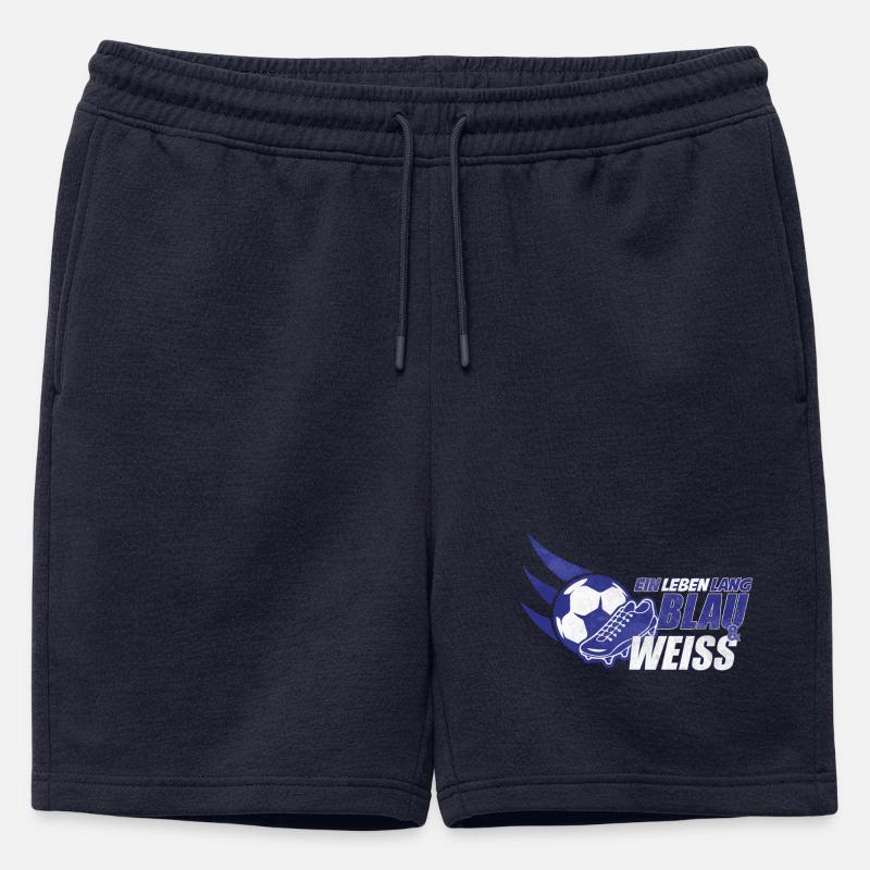Blau & Weiss ein Leben Lang Geschenkidee - Männer Premium Organic Sweatshorts - Navy
