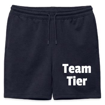 Team Tier - Mens' Premium Organic Sweatshorts - navy - Front - AI Model Male 178 light (178cm)