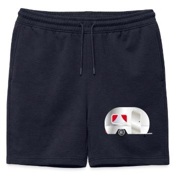 caravane mignonne pour les sentiments nostalgiques - Short de survêtement homme premium - bleu marine - Devant - AI Model Male 178 light (178cm)