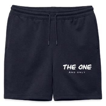 Exklusiver Single-Star Design - Männer Premium Organic Sweatshorts - Navy - Vorne - AI Model Male 178 light (178cm)