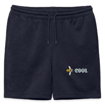 BEE COOL (horizontal) - Short de survêtement homme premium - bleu marine - Devant - AI Model Male 178 light (178cm)