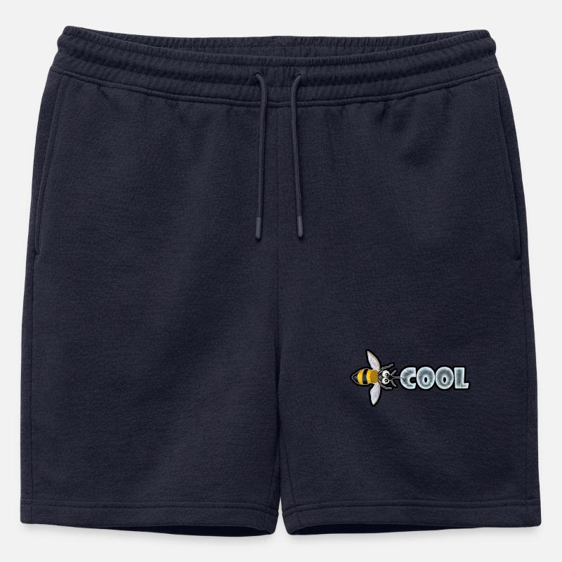 BEE COOL (horizontal) - Männer Premium Organic Sweatshorts - Navy