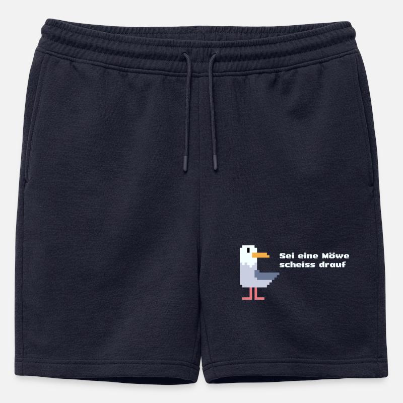 sei eine pixel Möwe - Männer Premium Organic Sweatshorts - Navy