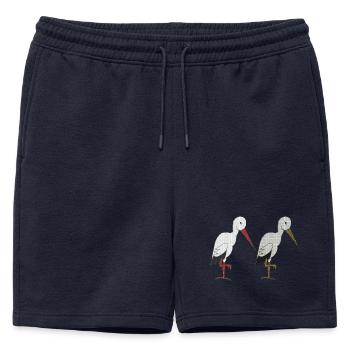 paire de cigognes - Short de survêtement homme premium - bleu marine - Devant - AI Model Male 178 light (178cm)