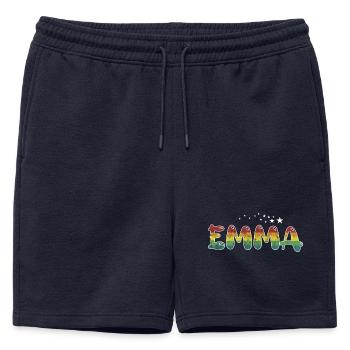 First name Emma Maiden name gift - Mens' Premium Organic Sweatshorts - navy - Front - AI Model Male 178 light (178cm)