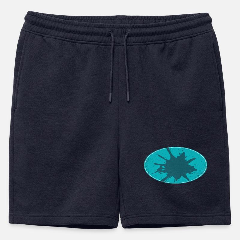 Ovaler Flash Background schmutzing - Männer Premium Organic Sweatshorts - Navy