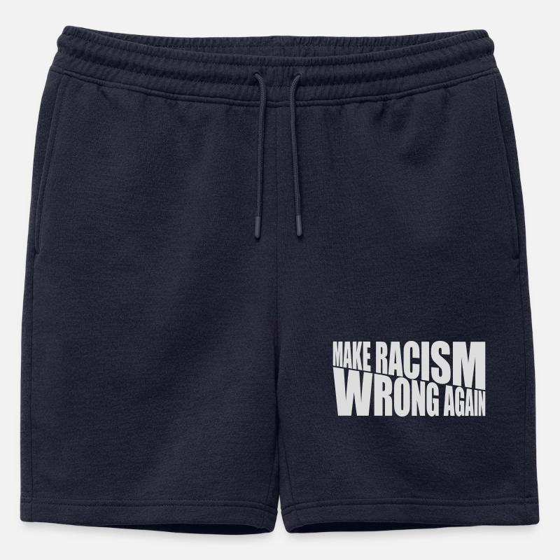 make racism wrong again - Männer Premium Organic Sweatshorts - Navy
