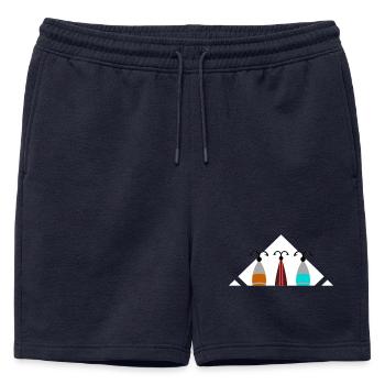 Köder einstecken - Männer Premium Organic Sweatshorts - Navy - Vorne - AI Model Male 178 light (178cm)