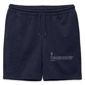 Message d'erreur du cerveau - Short de survêtement homme premium - bleu marine - Devant - AI Model Male 178 light (178cm)