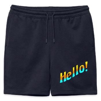 Bonjour! - Short de survêtement homme premium - bleu marine - Devant - AI Model Male 178 light (178cm)