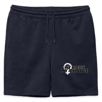 Mon corps, mon choix (BW) - Short de survêtement homme premium - bleu marine - Devant - AI Model Male 178 light (178cm)