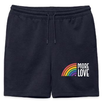 LGBT Pride Month - More Love - Mens' Premium Organic Sweatshorts - navy - Front - AI Model Male 178 light (178cm)
