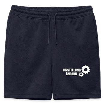 MODIFIER LE PARAMÈTRE - Short de survêtement homme premium - bleu marine - Devant - AI Model Male 178 light (178cm)