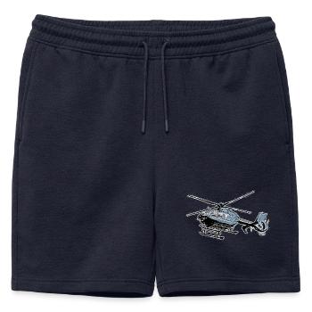 Hélicoptère - Short de survêtement homme premium - bleu marine - Devant - AI Model Male 178 light (178cm)