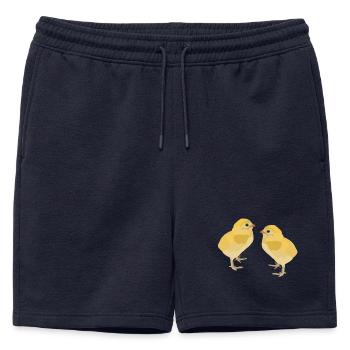 Kiki et Koko, les poussins - Short de survêtement homme premium - bleu marine - Devant - AI Model Male 178 light (178cm)