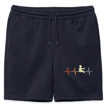 Chauffeur de bus Heartbeat - Short de survêtement homme premium - bleu marine - Devant - AI Model Male 178 light (178cm)